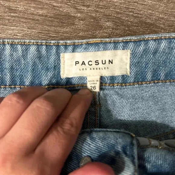 Pacsun Jean Distressed Mini Skirt size 26 - Picture 5 of 5